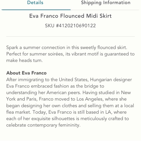 Anthropologie NWT Eva Franco Stripped MIDI
Skirt Size 6. - Picture 6 of 13